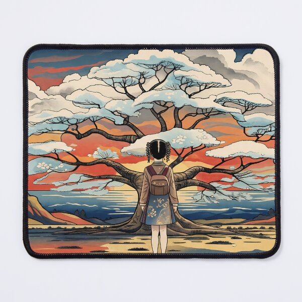 Item preview, Silent Horizon – Japanese Inspired Landscape Illustration designed and sold by artearcade.