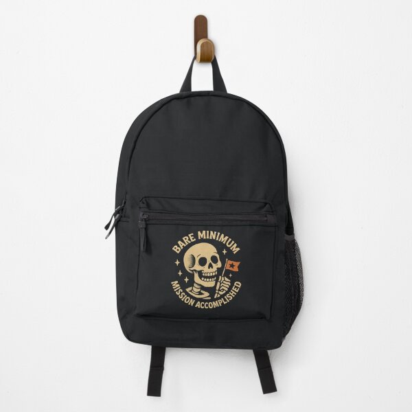 Item preview, Bare Minimum – Sarcastic Skull Funny Motivation designed and sold by Taans-Creation.