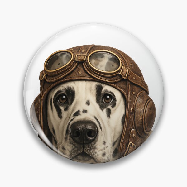 Item preview, Dalmatian Dog Soldier — Cartoon Military Helmet Character designed and sold by DogYouChose.