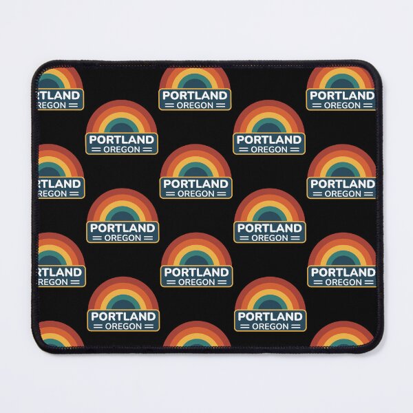 Item preview, Portland Oregon - Retro Sunset Vintage Rainbow designed and sold by Shape Snip Studio.