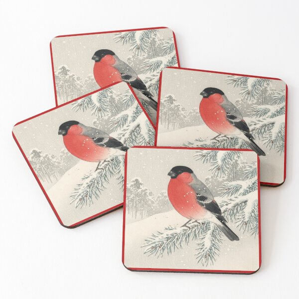 Item preview, Eurasian Bullfinch in Spruce Tree, after Ohara Koson designed and sold by Tridentulus.