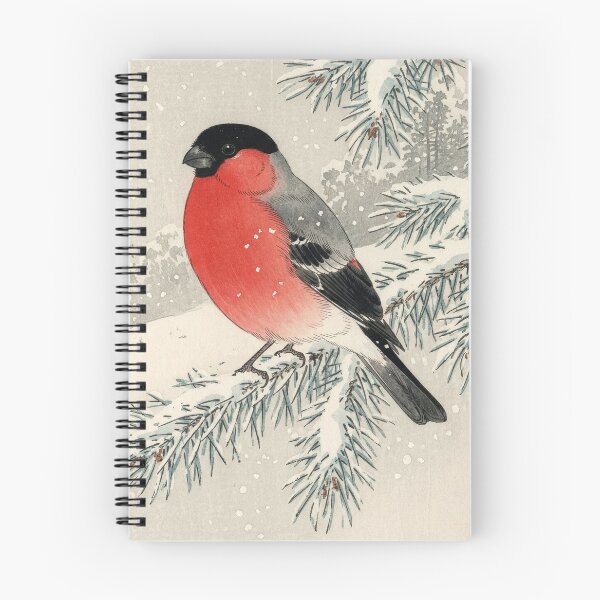 Item preview, Eurasian Bullfinch in Spruce Tree, after Ohara Koson designed and sold by Tridentulus.