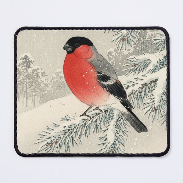 Item preview, Eurasian Bullfinch in Spruce Tree, after Ohara Koson designed and sold by Tridentulus.