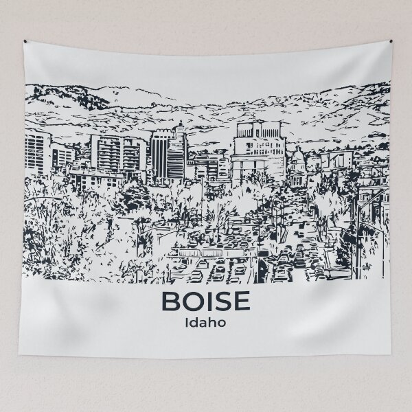 Aperçu de l'œuvre Boise – Idaho créée et vendue par Lakeric Cityscapes.