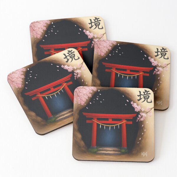 Item preview, Japanese Art - Torii of the Boundary (境) - Torii Gate and Sakura designed and sold by WildPaletteMM.