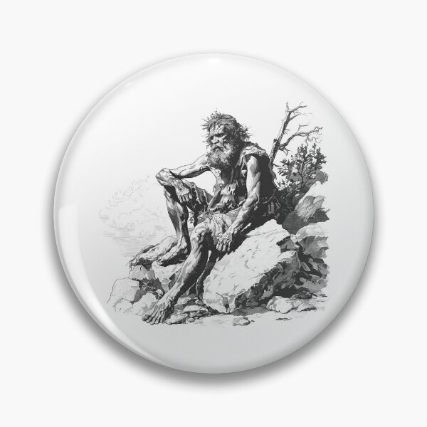 Item preview, Wild Hermit in the Wilderness – Mythic Survivalist Line Art designed and sold by inkoutninja.