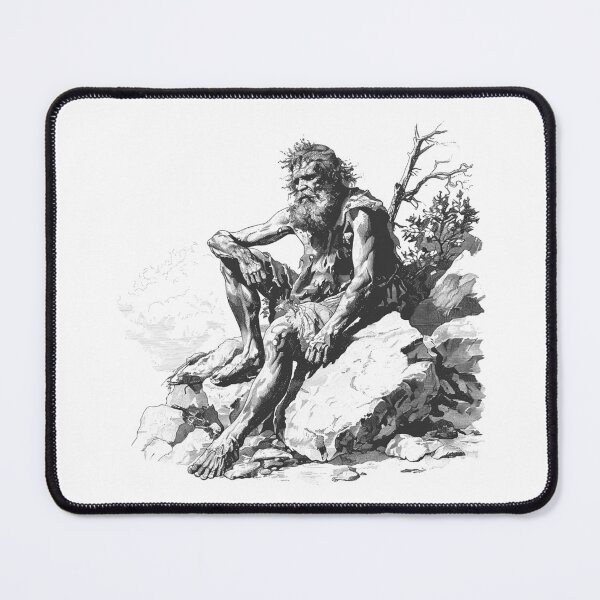 Item preview, Wild Hermit in the Wilderness – Mythic Survivalist Line Art designed and sold by inkoutninja.