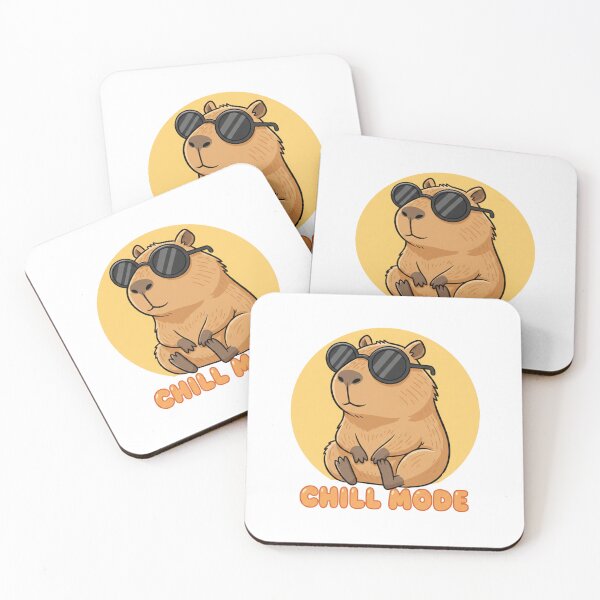 Item preview, Chill Mode Capybara With Sunglasses Relaxed Animal Funny Cute Cartoon Lazy Vibes Meme Gift Kawaii Pet designed and sold by Greemo03.