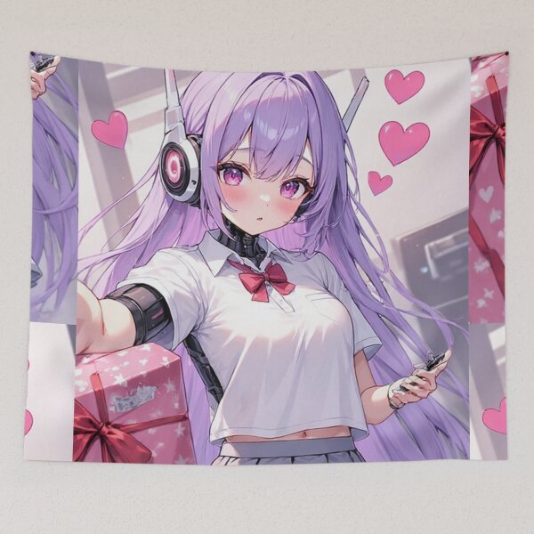 Item preview, Anime android girl in love - Valentine's Day designed and sold by ArtsJulian.