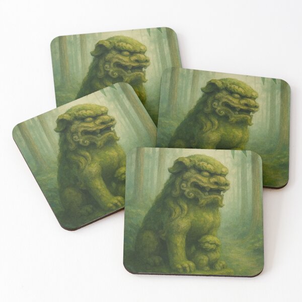 Item preview, Mossy Komainu – Forest Spirit Illustration Japanese Mythology designed and sold by WildPaletteMM.