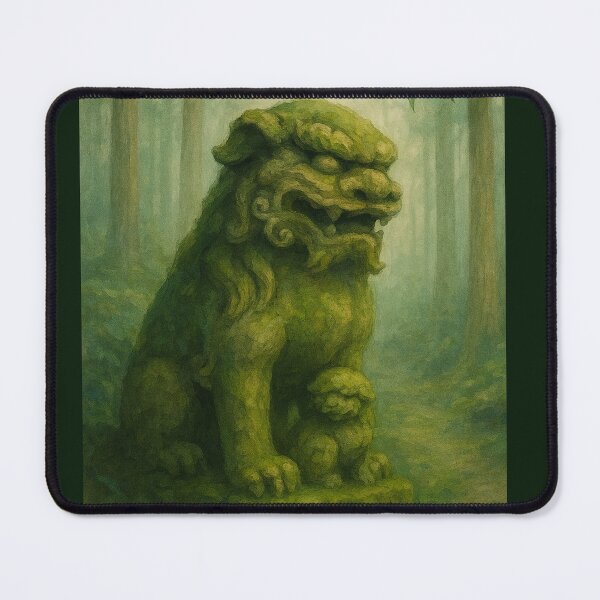 Item preview, Mossy Komainu – Forest Spirit Illustration Japanese Mythology designed and sold by WildPaletteMM.