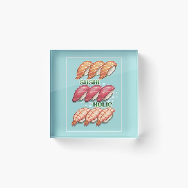Item preview, Sushiholic - Sashimi Pixel Art  designed and sold by PinkbeanArt.
