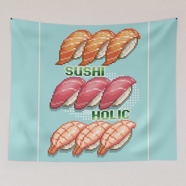 Item preview, Sushiholic - Sashimi Pixel Art  designed and sold by PinkbeanArt.