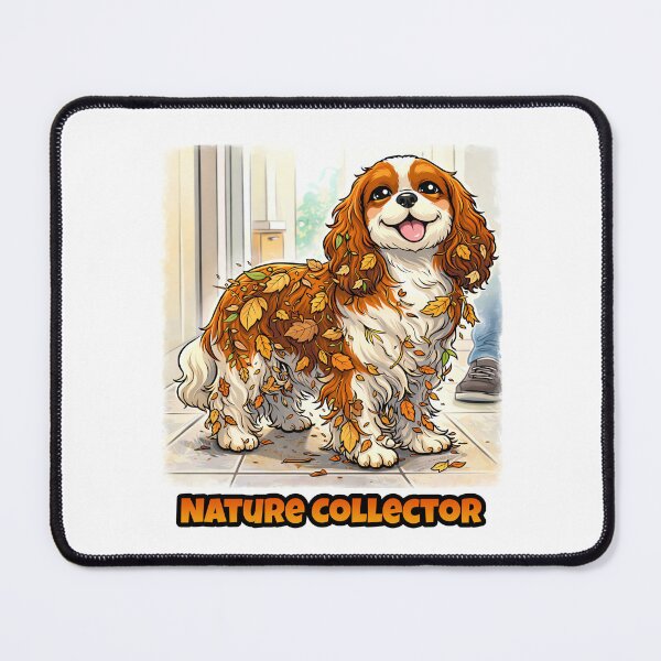 Item preview, Funny Cavalier King Charles Spaniel – Nature Collector: Leaf Magnet Dog designed and sold by SakuraWaStyle.