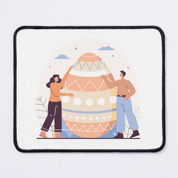 Item preview, Flat Illustration of People Decorating a Giant Easter Egg designed and sold by Jirada.