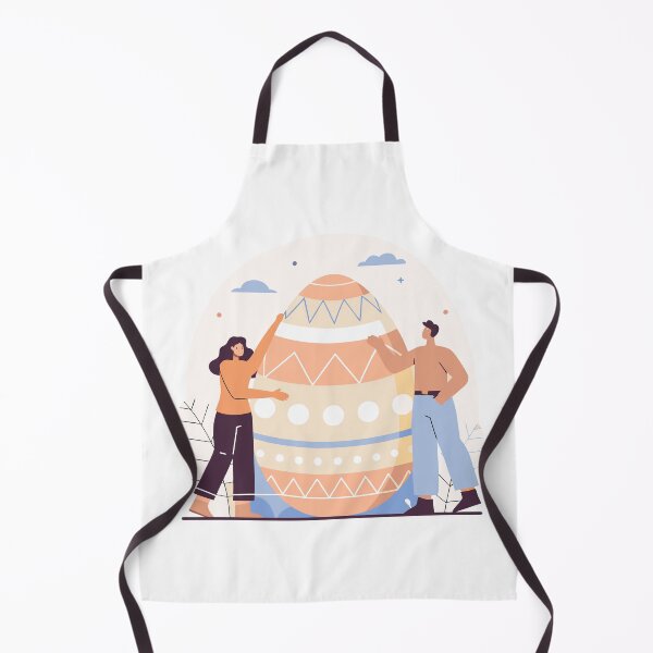 Item preview, Flat Illustration of People Decorating a Giant Easter Egg designed and sold by Jirada.