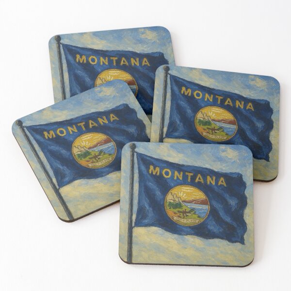 Item preview, Montana State Flag designed and sold by TinCatOutPost.