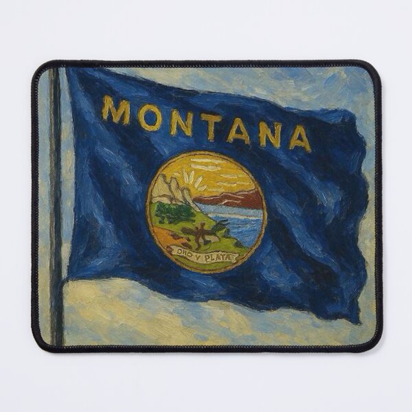 Item preview, Montana State Flag designed and sold by TinCatOutPost.