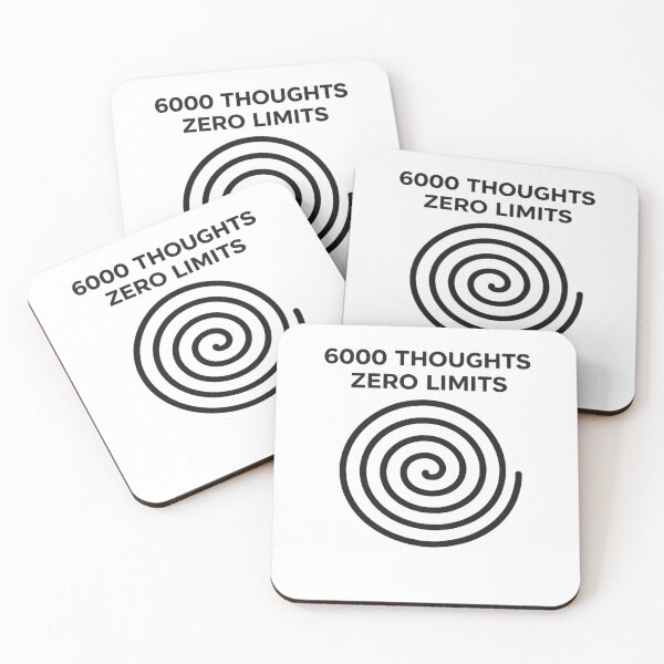 Item preview, 6000 Thoughts Zero Limits – Minimalist Black Spiral Mindset Design designed and sold by Spiral Studio.