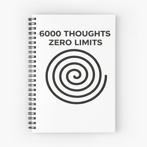 Item preview, 6000 Thoughts Zero Limits – Minimalist Black Spiral Mindset Design designed and sold by Spiral Studio.