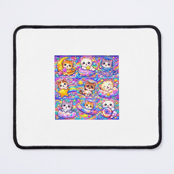 Item preview, Galactic Kawaii Kittens: A Neon Star & Rainbow Dream Grid designed and sold by aisyamyra.