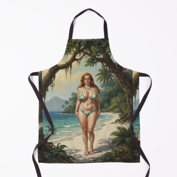 Item preview, Voluptuous redhead woman on the tropics. designed and sold by Chubby Chase.