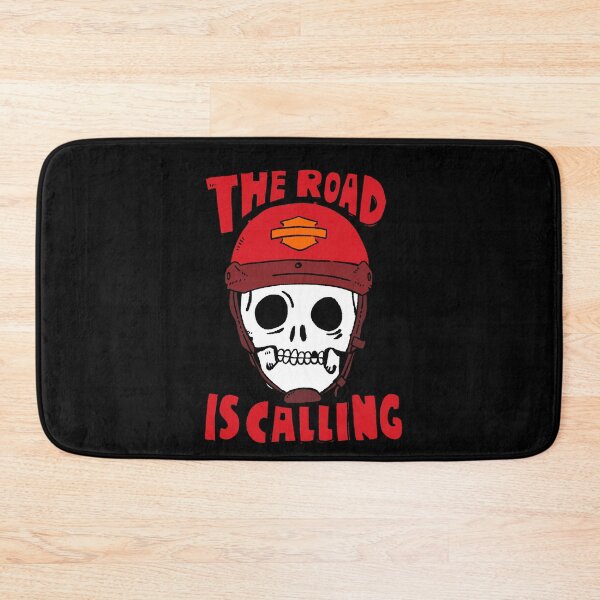 Item preview, The Road Is Calling - Biker Skull Motorcycle Adventure Design designed and sold by RNASstuff.