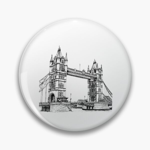 Item preview, Tower Bridge London – Symmetrical Line Art of Iconic UK Landmark designed and sold by inkoutninja.