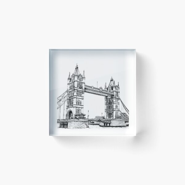 Item preview, Tower Bridge London – Symmetrical Line Art of Iconic UK Landmark designed and sold by inkoutninja.