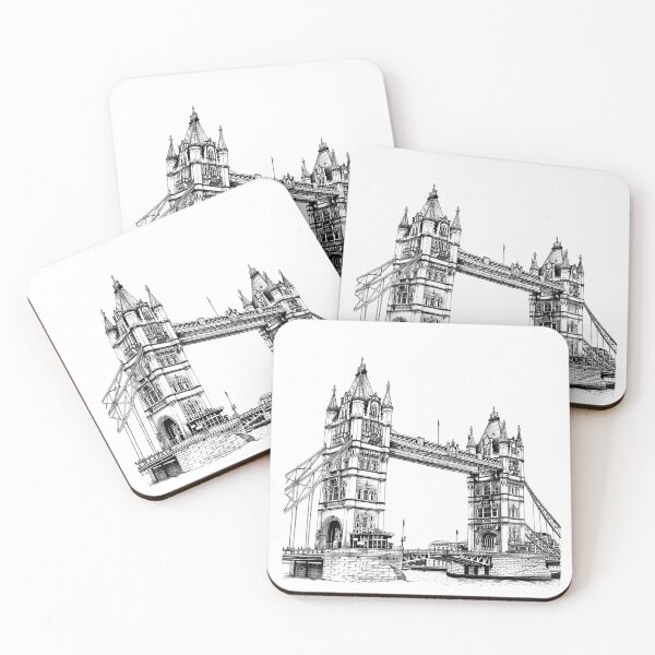 Item preview, Tower Bridge London – Symmetrical Line Art of Iconic UK Landmark designed and sold by inkoutninja.