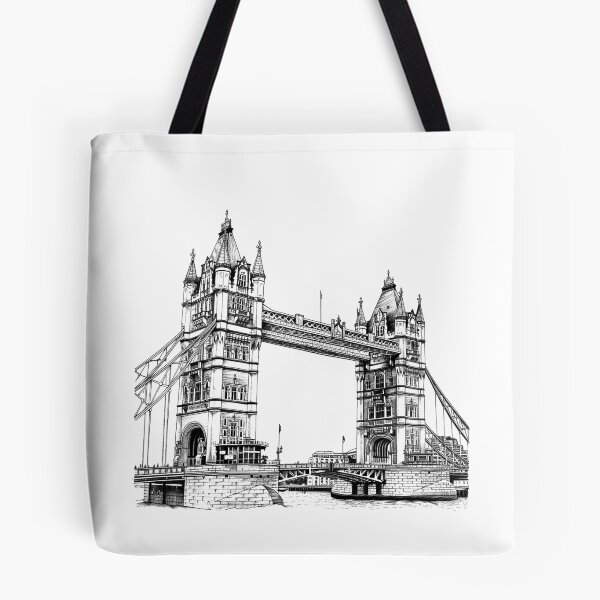 Item preview, Tower Bridge London – Symmetrical Line Art of Iconic UK Landmark designed and sold by inkoutninja.