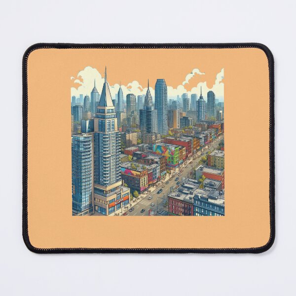 Item preview,  Bloor & Islington – Northeast View High-Rise City Label   designed and sold by PaintMeWorld.