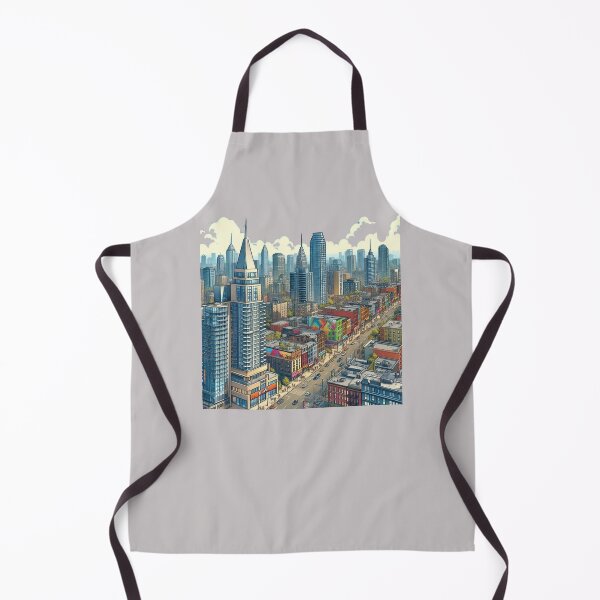 Item preview, Bloor & Islington – Northeast View High-Rise City Label designed and sold by PaintMeWorld.