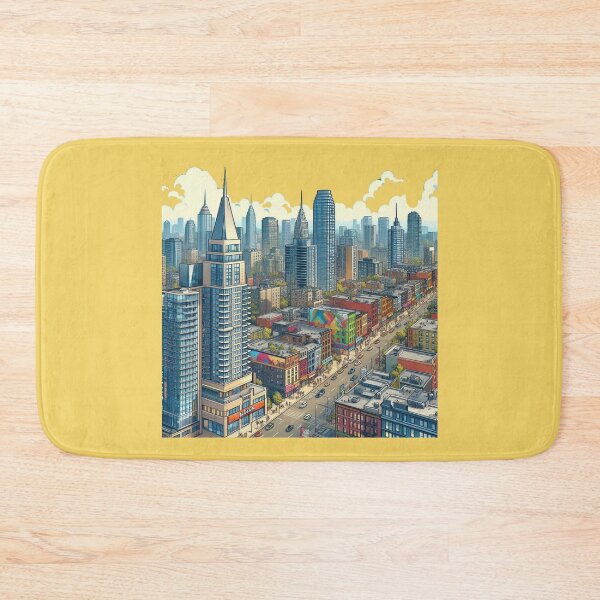 Item preview,  Bloor & Islington – Northeast View High-Rise City Label   designed and sold by PaintMeWorld.