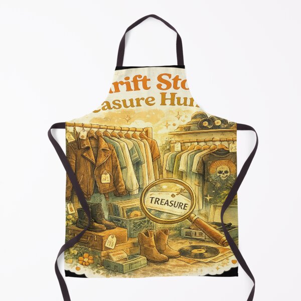 Item preview, Thrift Store Treasure Hunter Retro Vintage Shopping T-Shirt & Sticker designed and sold by goodcrystals.