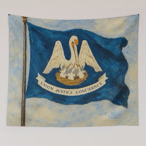 Item preview, Louisiana State Flag designed and sold by TinCatOutPost.