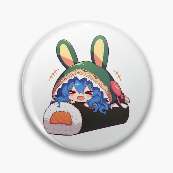 Item preview, Yoshino Himekawa Date A Live Anime Girl Kawaii Chibi Sushi Roll designed and sold by CarlosBender.