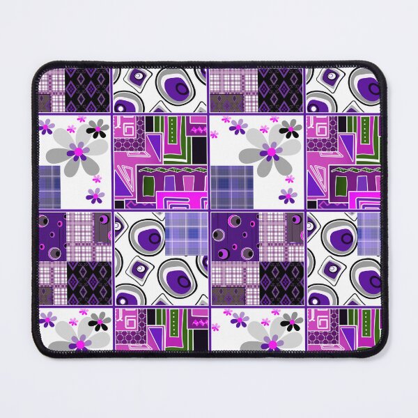 Item preview, Patchwork design purple bright floral pattern texture background designed and sold by fuzzyfox.