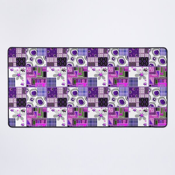 Item preview, Patchwork design purple bright floral pattern texture background designed and sold by fuzzyfox.