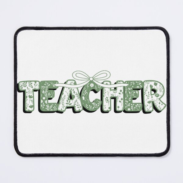 Item preview, Teacher Coquette Floral Green designed and sold by jillianromero.