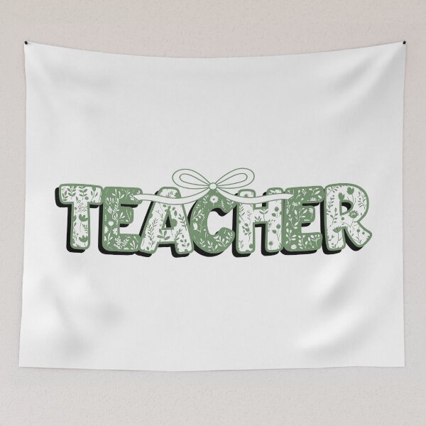 Item preview, Teacher Coquette Floral Green designed and sold by jillianromero.