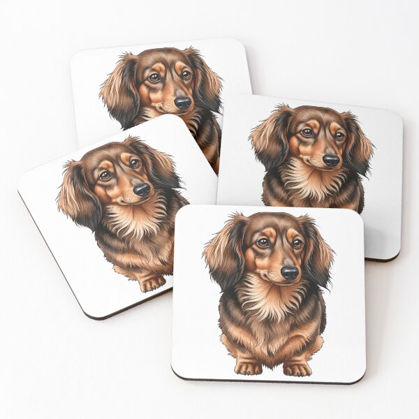 Item preview, Dachshund Charm – Sumi-e Ukiyo-e Water Splash Ink Art designed and sold by blacksealstudio.