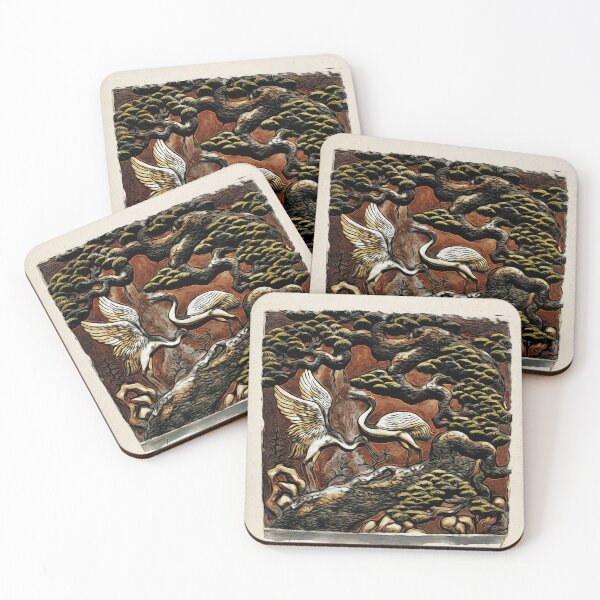 Item preview, Two white cranes in courtship dance / Swiss Artwork Photography designed and sold by Raphael Wolf.