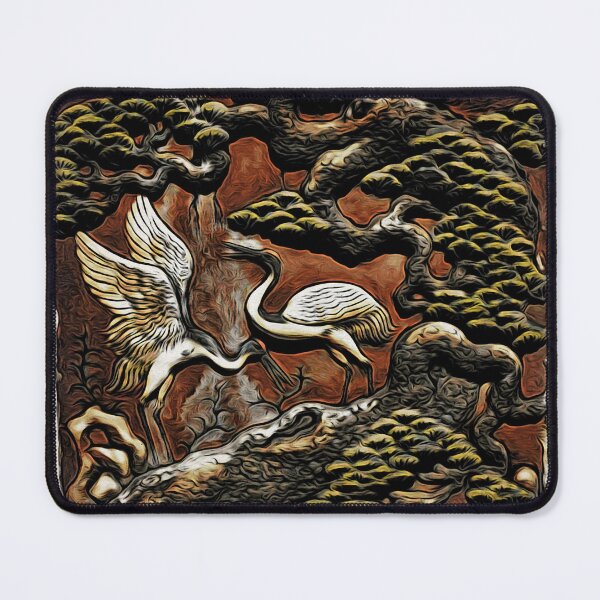 Item preview, Two white cranes in courtship dance / Swiss Artwork Photography designed and sold by Raphael Wolf.
