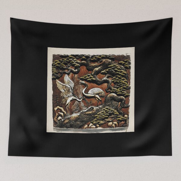 Item preview, Two white cranes in courtship dance / Swiss Artwork Photography designed and sold by Raphael Wolf.