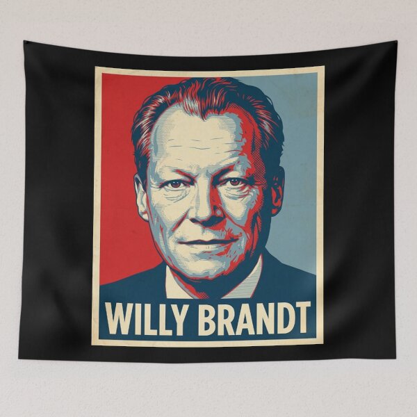Item preview, Willy Brandt Hope Style Retro Poster Art designed and sold by DamianRoy88.