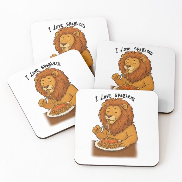 Item preview, lion that loves to eat spaghetti designed and sold by porjuleshop.