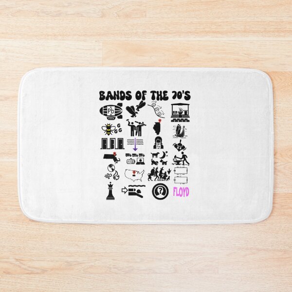 Item preview, Nerdy Iconic Rock Bands Of The 70S Black Text designed and sold by Fashate1.