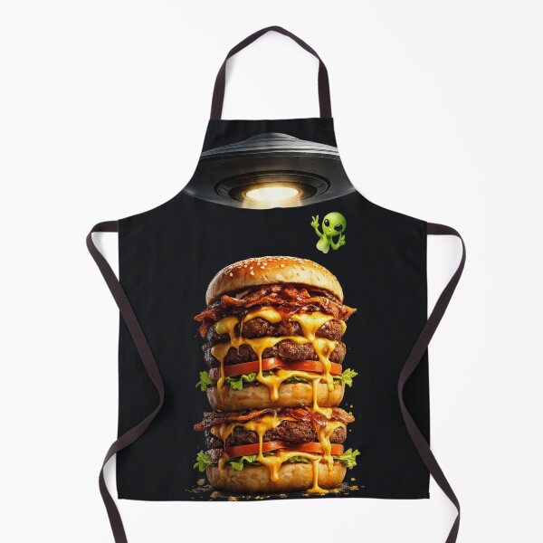 Item preview, Alien Snacktime Cheeseburger – UFO Abduction of an Ultra Juicy Burger designed and sold by MeghannsMinimalMeals.