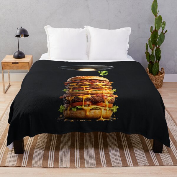 Item preview, Alien Snacktime Cheeseburger – UFO Abduction of an Ultra Juicy Burger designed and sold by MeghannsMinimalMeals.
